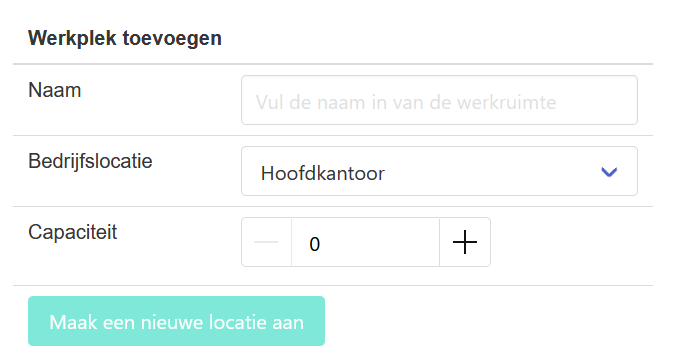 werkplek toevoegen